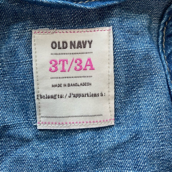 (2 for $20) OLD NAVY toddler Girls denim vest - Picture 7 of 7